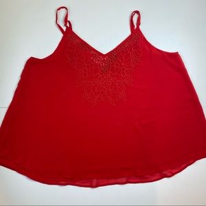 Torrid V Neck Red Cami - 2X